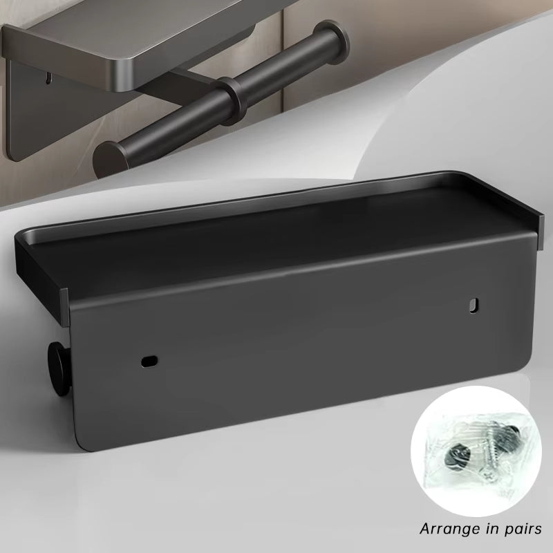 Simplia Roll™ | Portarrollos Adhesivo con Estante y Soporte · Sin Taladro