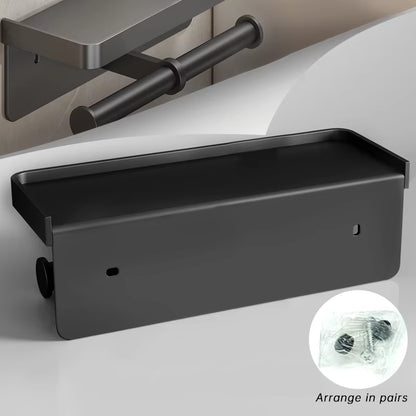 Simplia Roll™ | Portarrollos Adhesivo con Estante y Soporte · Sin Taladro