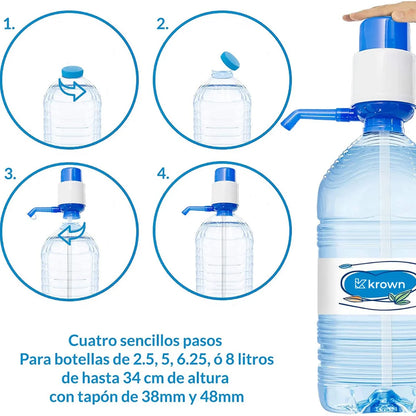 Simplia Flow™ | Dispensador para Garrafas de Agua · Adaptador 38 y 48 mm