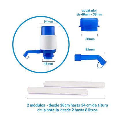 Simplia Flow™ | Dispensador para Garrafas de Agua · Adaptador 38 y 48 mm