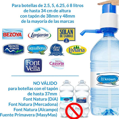 Simplia Flow™ | Dispensador para Garrafas de Agua · Adaptador 38 y 48 mm